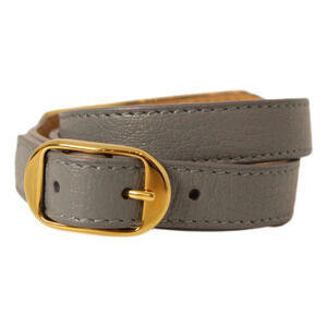 Balenciaga Arena Wrap Bracelet Bleu Acier Shiny Goat Leather